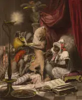 Ilustración histórica de libro de la fábula de Reineke Fuchs, alemán, siglo XIX