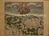 约1730年Seutter铜版画，哥达驻地城市景观