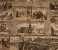 Matthäus Seutter 1678-1757, vista de la ciudad de Salzburgo hacia 1740