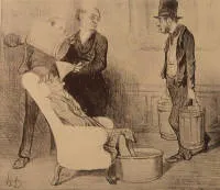 Honoré Daumier 1808-1879, « The Water Cure » 1842