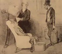 Honorè Daumier 1808-1879, "The Water Cure" 1842