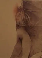 Bruno Bruni 1935, Desnudo de pie en marrón