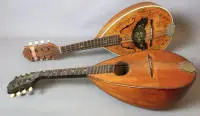 Zwei Mandolinen unterschiedlicher Art, Anfang des 20. Jh., deutsch