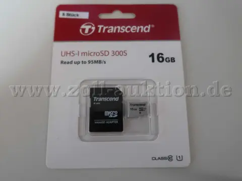 25 Transcend UHS-I microSD 300S, 16 GB