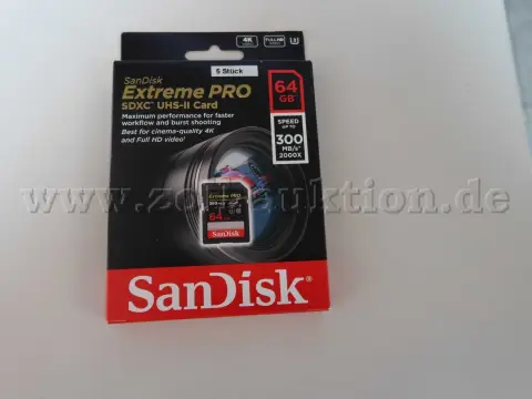 25 schede SanDisk Extreme PRO 64 GB, SDXC UHS-II