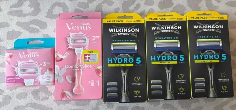 4 aparate de ras originale Wilkinson Sword și Gillette Venus + lame, noi
