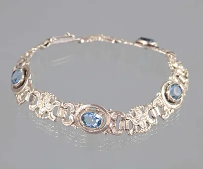 ART DECO ARMBÅND, sølv 835.