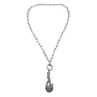 Collana con ciondolo in vetro cristallo