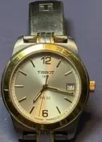 Quartz HAU "Tissot" 1853, PR50, Swiss made, orig. stållænke, meget velholdt