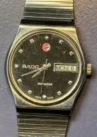 HAU vintage "Rado" Voyager automatic, giorno/data, movimento funzionante, segni d'uso