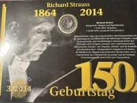 Busta numismatica da 10 euro R. Strauss 2014, in display