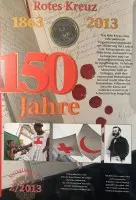 Plic numismatic 10 euro Crucea Roșie 2013, în display