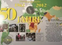 Plic numismatic 10 euro Welthungerhilfe 2012, în display