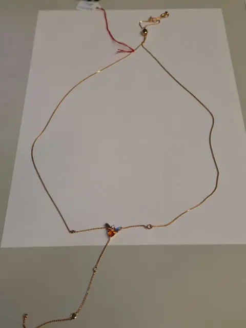 1 collana *** oro rosa 18 carati *** con tre piccoli brillanti ** Wempe