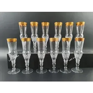 12 champagneglas i krystal