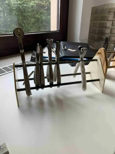 Soporte de madera para tenazas, soporte metálico para tenazas