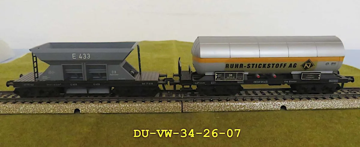 2 wagons de marchandises Fleischmann 1491 et 1499 échelle H0