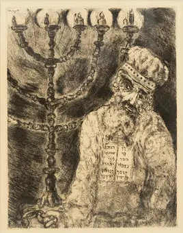 MARC CHAGALL (1887-1985). Aaron et le Chandelier.