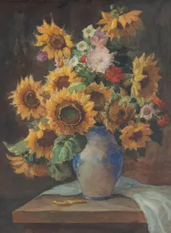 THEODOR BECHER (1889-?). Floarea-soarelui.