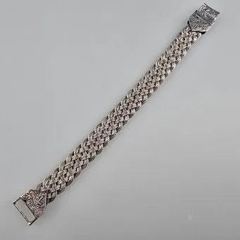 BRACCIALE INTRECCIATO - Murat, Francia, argento 925/000.