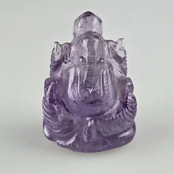 Figurină Ganesha din ametist - probabil India.