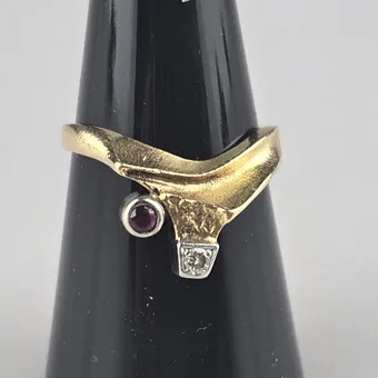 双色金戒指 – Lapponia/芬兰，黄金750/000（18K）。