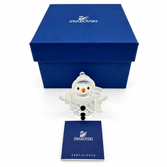 SWAROVSKI 水晶玻璃摆件 原包装 证书 雪人 250229。