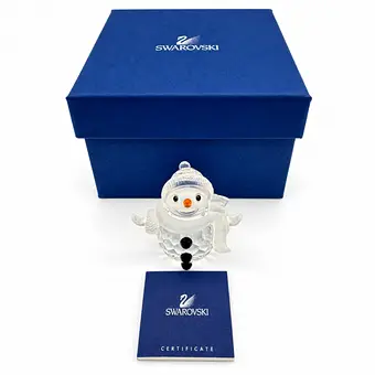 Figurină Swarovski din cristal, ambalaj original, certificat, om de zăpadă 250229.
