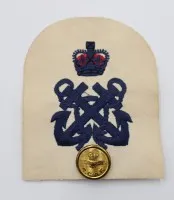 军衔标志，Royal Navy，Petty Officer，附纽扣，12 x 10厘米