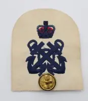 Însemn de grad, Royal Navy, Petty Officer, plus nasture, 12 x 10 cm