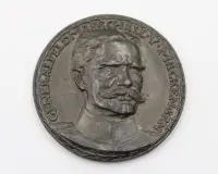 Medaglia fusa, ritratto del feldmaresciallo tedesco August von Mackensen, datata 1915, D-7 cm