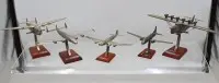 5 stk. div. flymodeller, trolig alle Silver Classic Collection, manglende deler og noen skader, største 21 x 24cm til 11 x 16cm