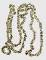 Collana lunga e pesante, argento 925, lunghezza 80 cm, 40,70 gr