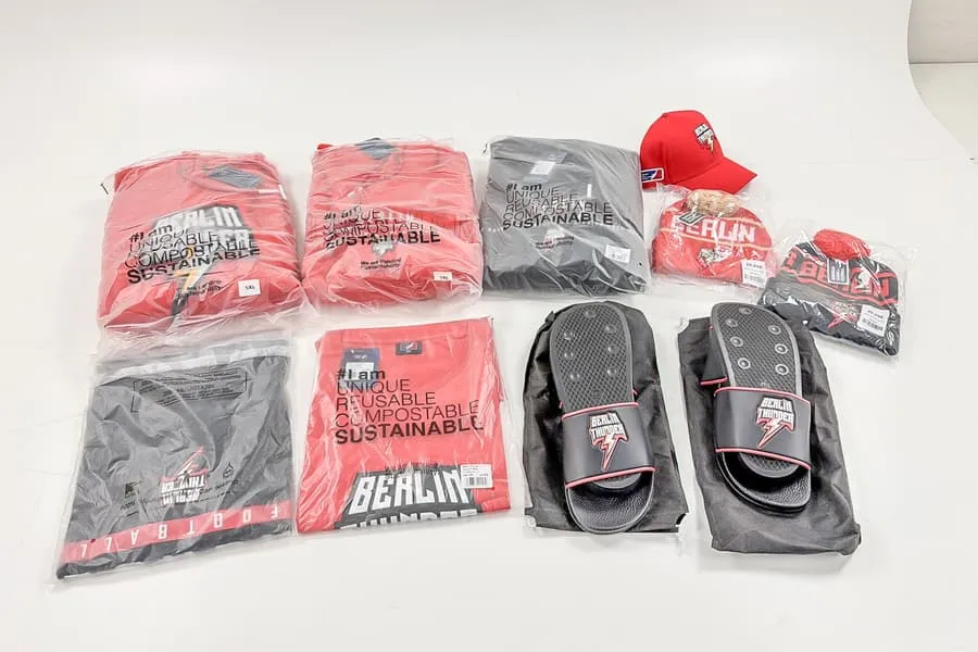 طقم ملابس مشجعي Berlin Thunder، 10 قطع، مقاس 5XL