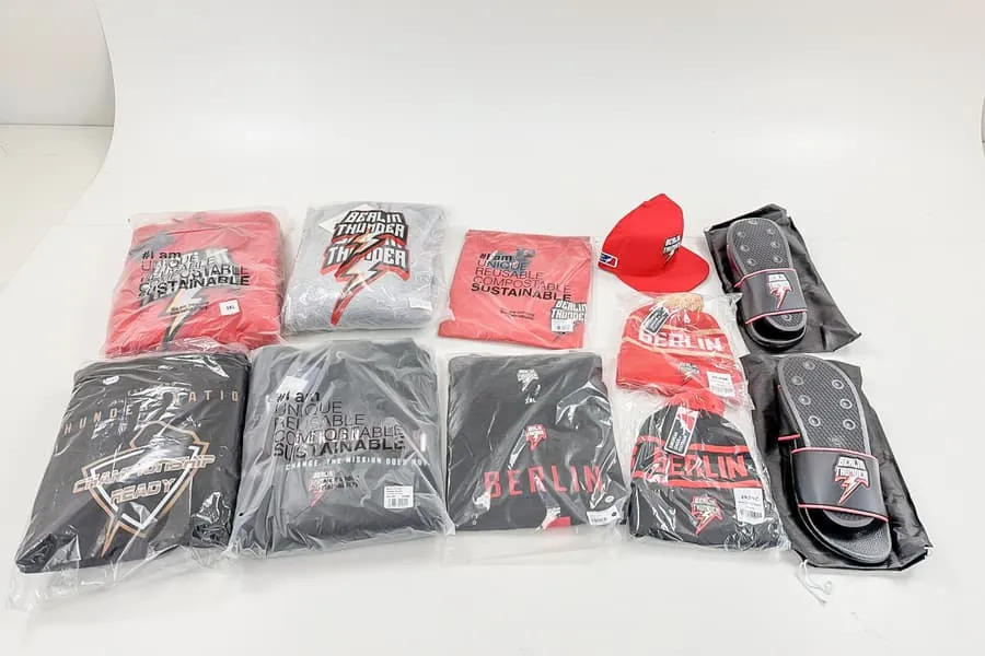 طقم ملابس مشجعي Berlin Thunder، 11 قطعة، مقاس 3XL