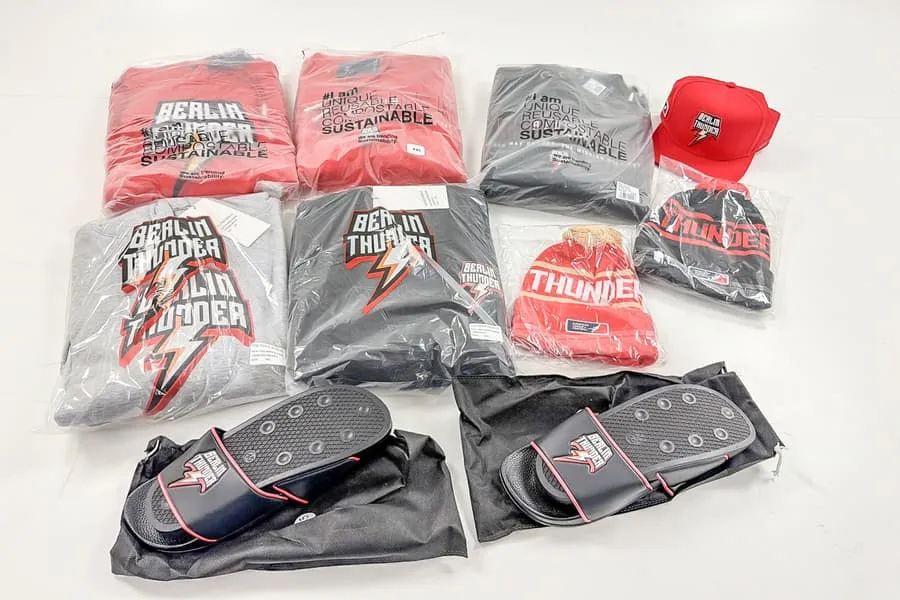 طقم ملابس مشجعي Berlin Thunder، 10 قطع، مقاس 2XL
