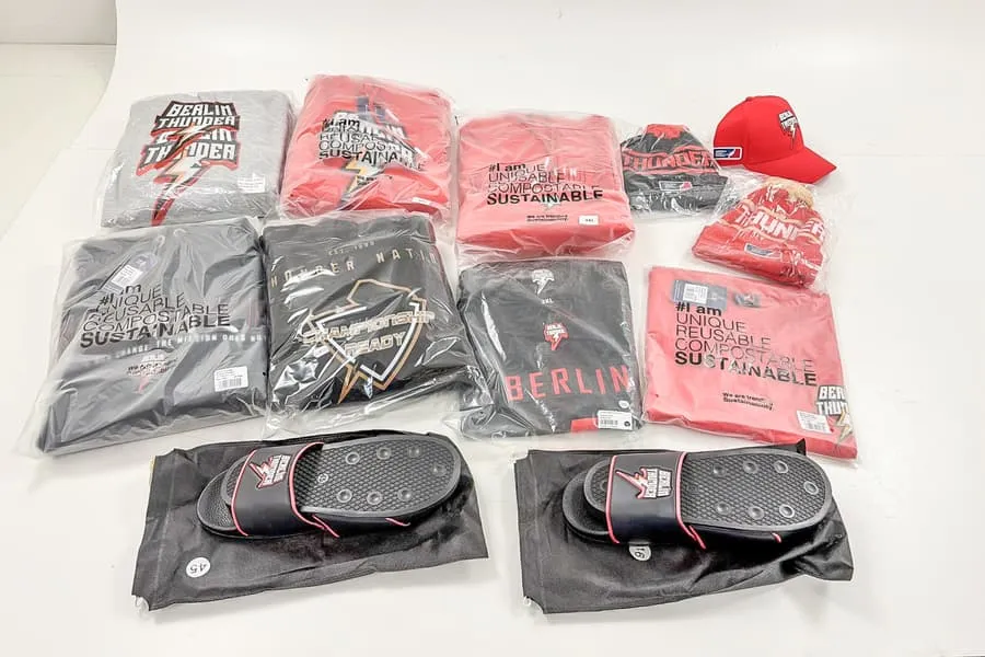 طقم ملابس مشجعي Berlin Thunder، 10 قطع، مقاس 3XL
