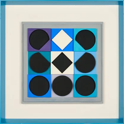 Victor Vasarely, Topaze noire - positif