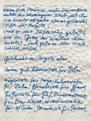 Günther Uecker، Aus: Friedensgebote