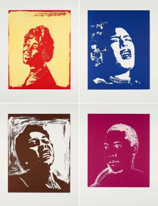 Thomas Schütte, Blues Women (Bessie Smith, Billie Holiday, Dinah Washington, Mamie Smith)