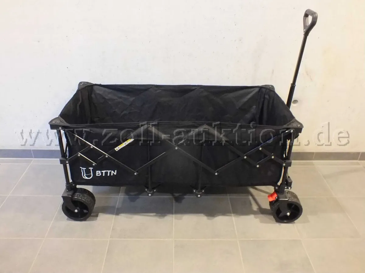1 辆 BTTN XXXL 折叠手推车 300L，带刹车和全地形轮，黑色