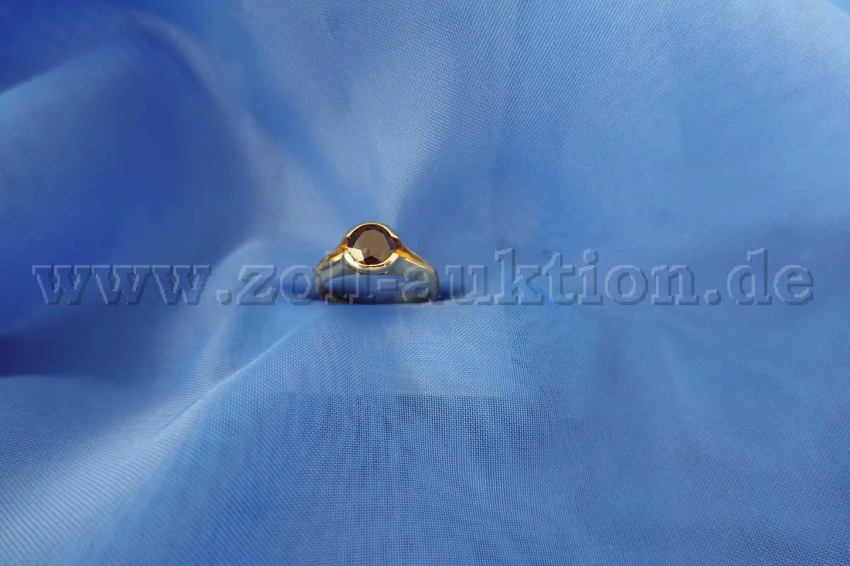 1 anello in oro 585 con 1 granato