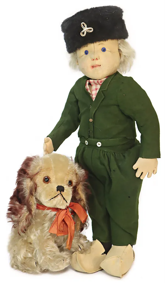 STEIFF – rare figure en feutre « Olaf » en costume de Volendam