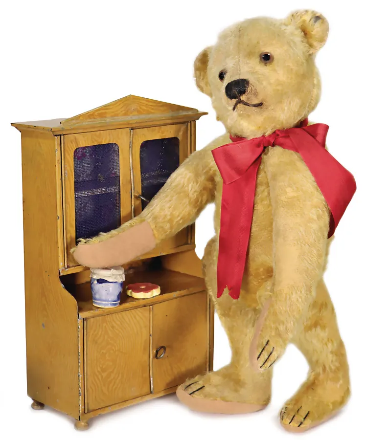 STEIFF – zeldzame Petsy in messingkleurig mohair