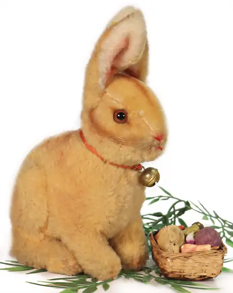 Steiff lapin assis en peluche de laine