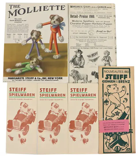 STEIFF – lot, 1 x Nouveautés français 1913