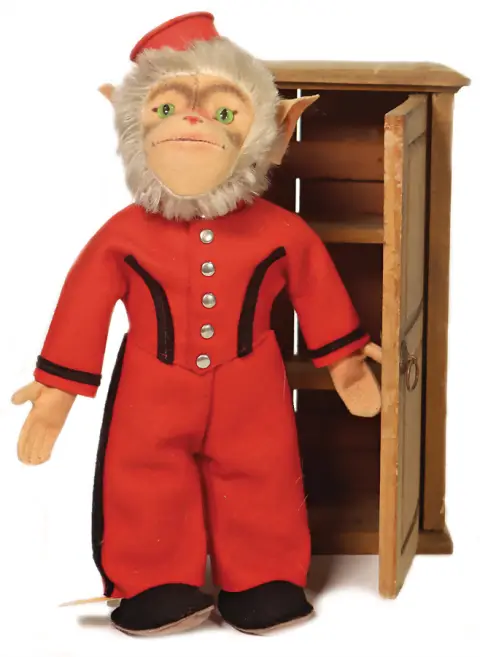 Steiff – poupée Coco, en costume de page en feutre rouge