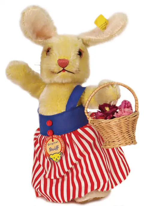 Steiff – lapin Yella fabriqué le 26.09.1963