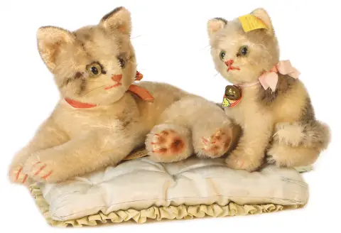 STEIFF – 2 x chats Steiff