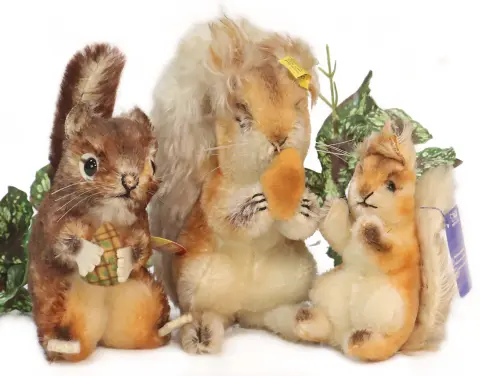 STEIFF – lot de 3 écureuils
